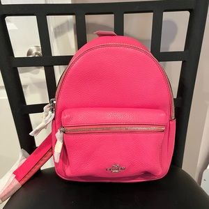 NWT coach Charlie backpack pink F38263